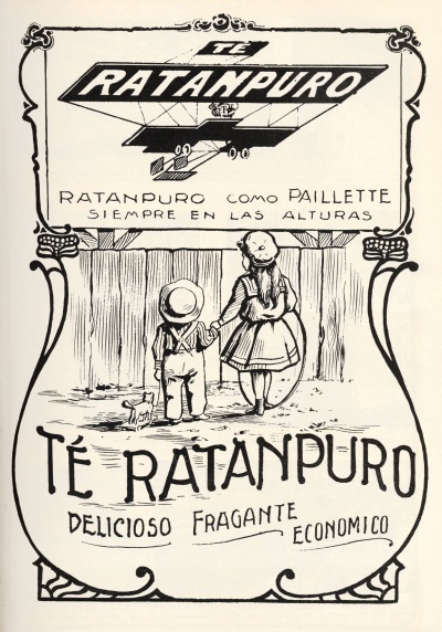 Aviso del Té Ratanpuro, aparecido en la Revista Zig-Zag en 1912. Autor: Imprenta Editorial Zig-Zag. Archivo: Revista Zig-Zag, Biblioteca Nacional de Chile
