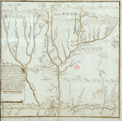 Plano del Obispado de Concepción en 1752.