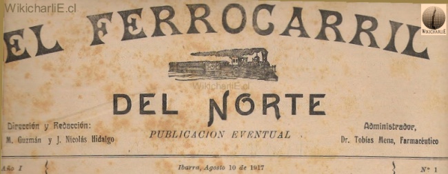 Portada Diario El ferrocarril, Agosto 1917 en WikicharliE.jpg