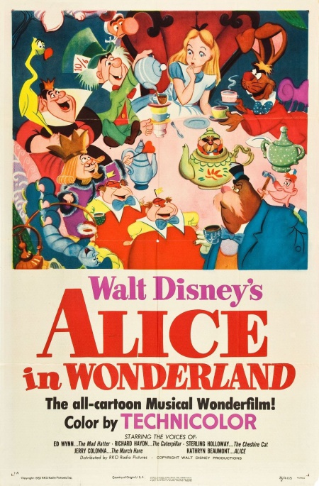 Afiche Alicia en el país de las maravillas 1951